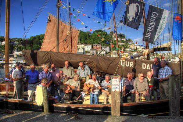 2011 Looe Lugger Regatta - Wreckers Sea Shanty men on FY7 Our Daddy - &copy; Ian Foster / fozimage