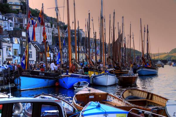 2011 Looe Lugger Regatta - Luggers moored on West looe Quay - &copy; Ian Foster / fozimage