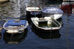 Mevagissey inner harbour reflections