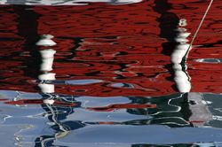 Mevagissey inner harbour reflections